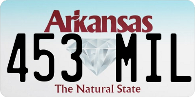 AR license plate 453MIL