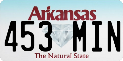 AR license plate 453MIN