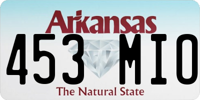 AR license plate 453MIO