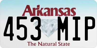 AR license plate 453MIP