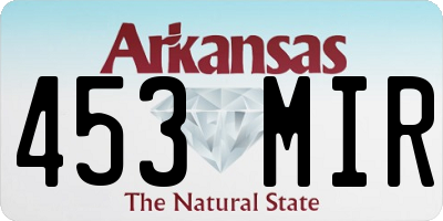 AR license plate 453MIR