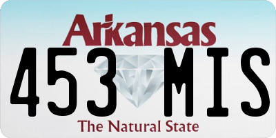 AR license plate 453MIS