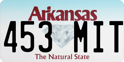 AR license plate 453MIT