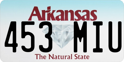 AR license plate 453MIU