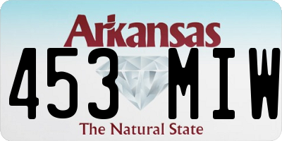 AR license plate 453MIW