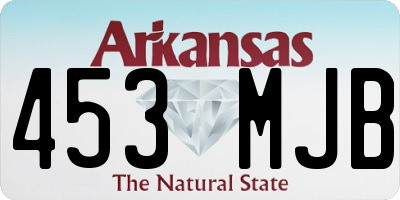 AR license plate 453MJB