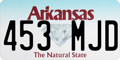AR license plate 453MJD