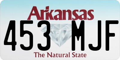 AR license plate 453MJF