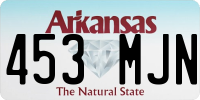 AR license plate 453MJN
