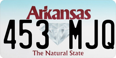 AR license plate 453MJQ