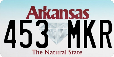 AR license plate 453MKR