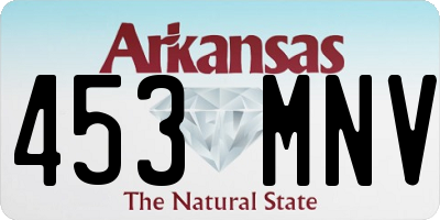 AR license plate 453MNV