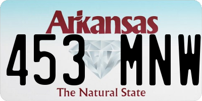 AR license plate 453MNW