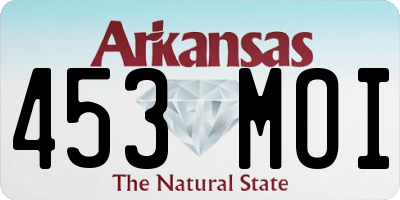 AR license plate 453MOI