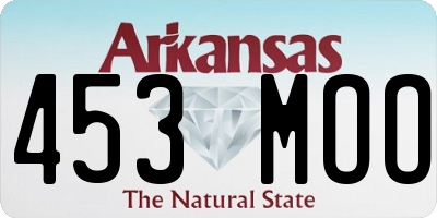 AR license plate 453MOO
