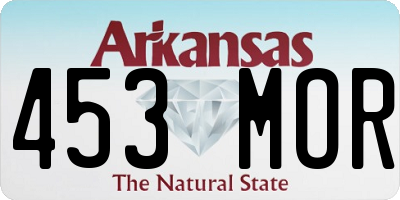 AR license plate 453MOR