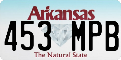 AR license plate 453MPB