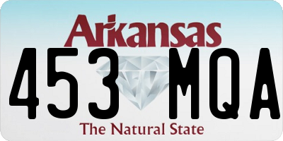AR license plate 453MQA