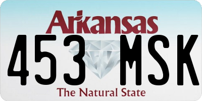 AR license plate 453MSK