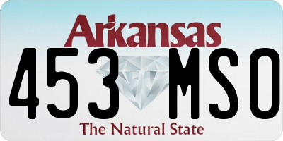 AR license plate 453MSO