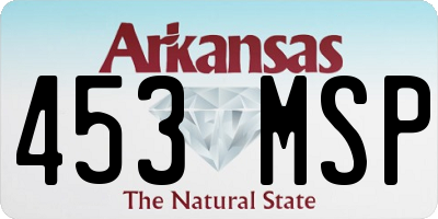 AR license plate 453MSP