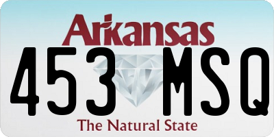AR license plate 453MSQ