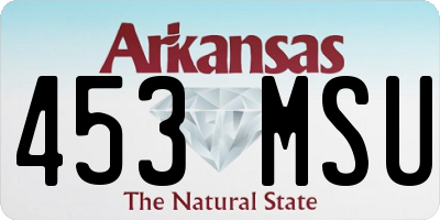 AR license plate 453MSU