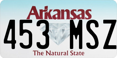 AR license plate 453MSZ