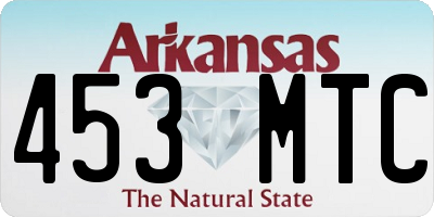 AR license plate 453MTC