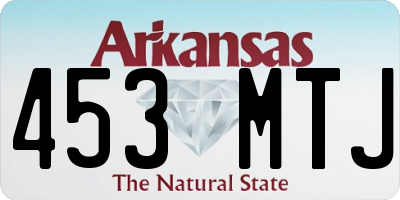 AR license plate 453MTJ