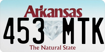 AR license plate 453MTK