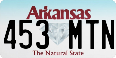 AR license plate 453MTN