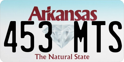 AR license plate 453MTS