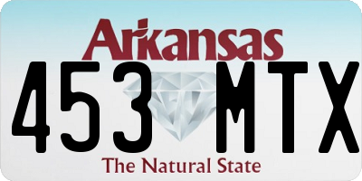 AR license plate 453MTX