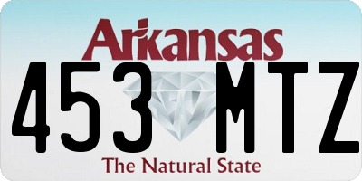 AR license plate 453MTZ