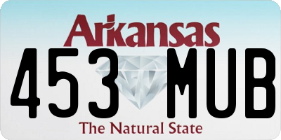 AR license plate 453MUB