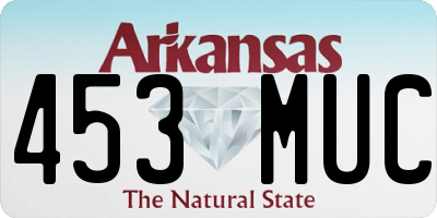 AR license plate 453MUC
