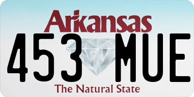 AR license plate 453MUE