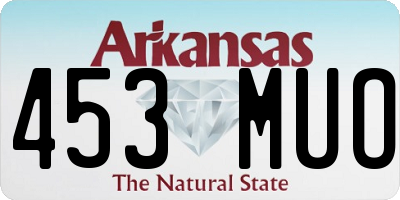 AR license plate 453MUO