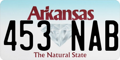 AR license plate 453NAB
