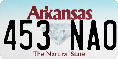 AR license plate 453NAO