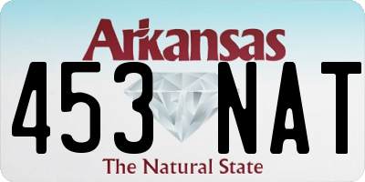 AR license plate 453NAT