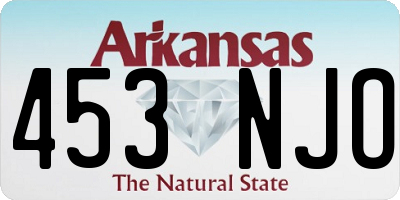 AR license plate 453NJO