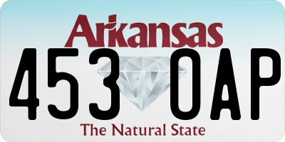 AR license plate 453OAP