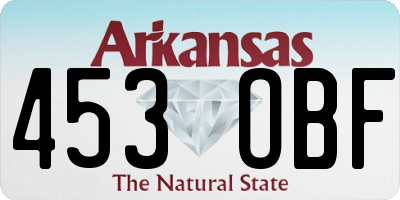 AR license plate 453OBF