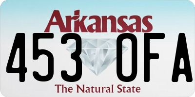 AR license plate 453OFA