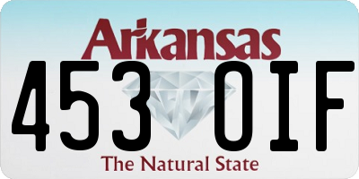 AR license plate 453OIF