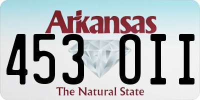 AR license plate 453OII