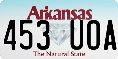 AR license plate 453UOA