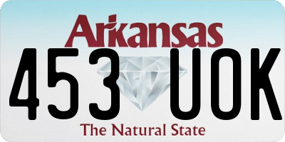 AR license plate 453UOK